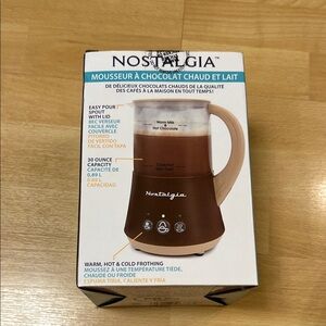 Nostalgia Brown and White Milk Frother